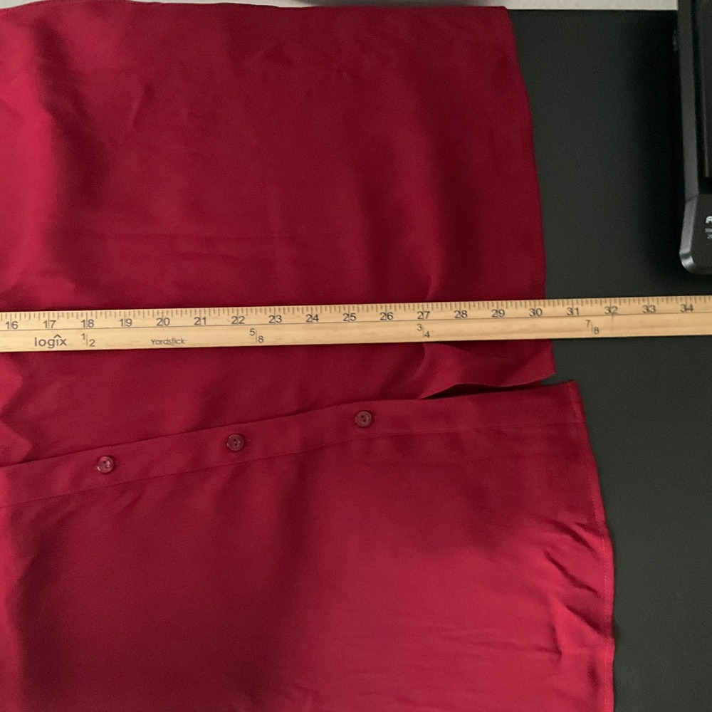 Susan Graver Ruby Red Button Up Blouse Stretch Sh… - image 7